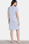 Zivame Farm Lore Knit Cotton Knee Length Nightdress - Grey Melange — thumbnail 4